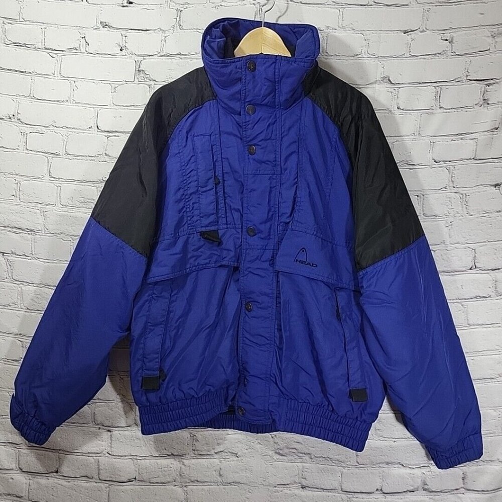 Head Skiwear Mens 2 In 1 Ski Jacket Coat Large Fleece‎ Blue Black Colorblock